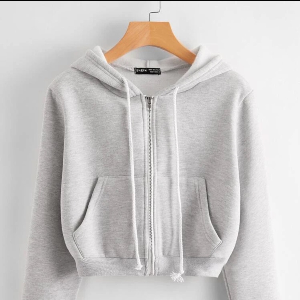 Grey Zip up Hoodie